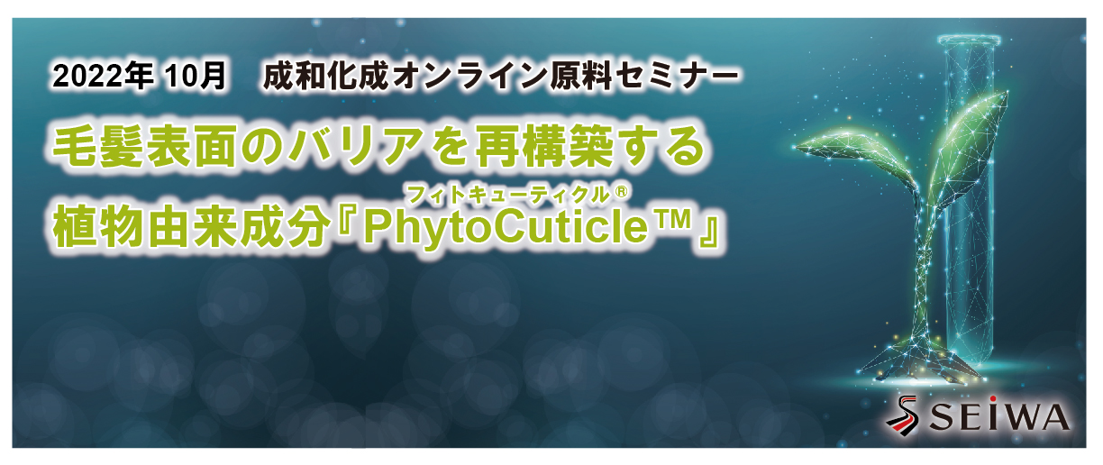 毛髪表面のバリアを再構築する植物由来成分「PhytoCuticle（フィトキューティクル）」