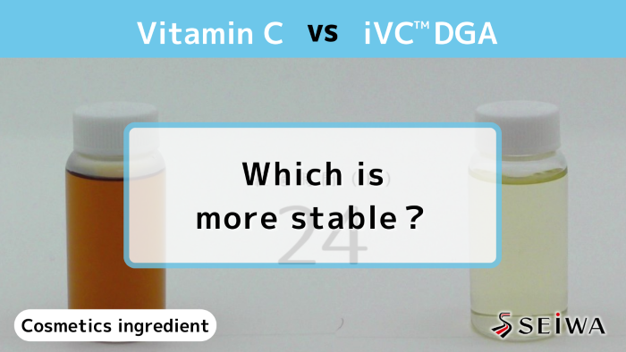 Vitamin C derivative – No discoloration even with Vitamin C concentrated serum, iVC DGA